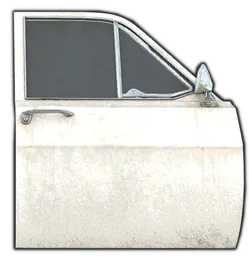 Civ Sedan Doors Co Driver White Rust