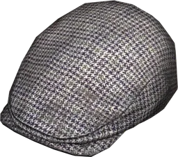 Flat Cap Black Check