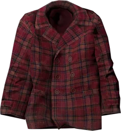 Wool Coat Red Check